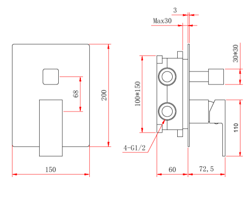 Душевая система Berges Ventas 3S 073005 Хром сильвер