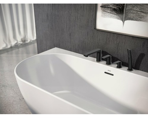 Смеситель на борт ванны Ravak Flat FL 026.20 X070176 Черный матовый