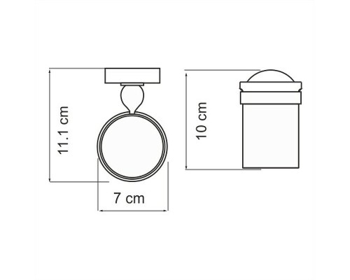 Стакан для зубных щеток WasserKRAFT Regen K-6928 Хром