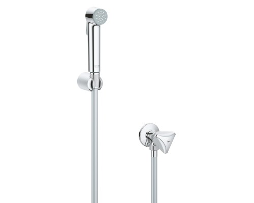 Душевой набор Grohe с гигиеническим душем и угловым вентилем 1250 мм