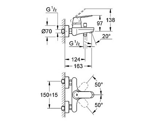 Смеситель Grohe для ванны 32831000