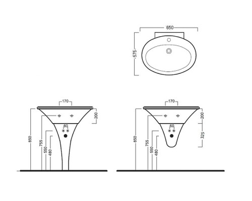 Раковина Hatria Sculture 65 Y0LZ01 Белая