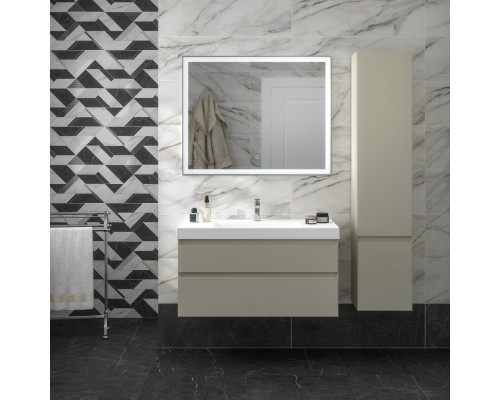 Тумба под раковину Kerama Marazzi CUBO подвесная с ящиками 100, лимо матовая