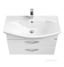 Тумба под раковину Ария 80 М подвесная белый Aquaton