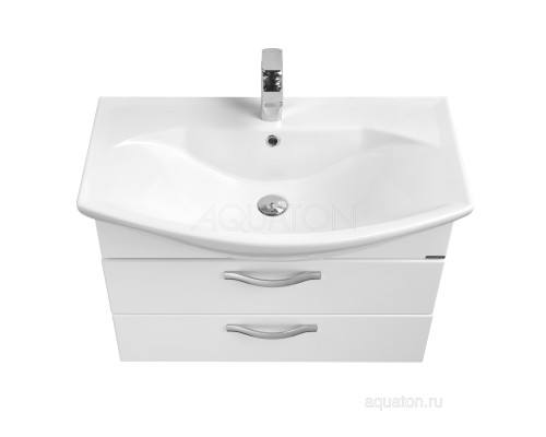 Тумба под раковину Ария 80 М подвесная белый Aquaton