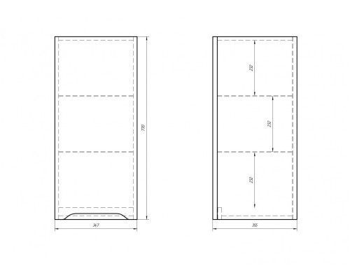 Подвесной шкаф Dreja QL 35 99.0010 Белый глянец