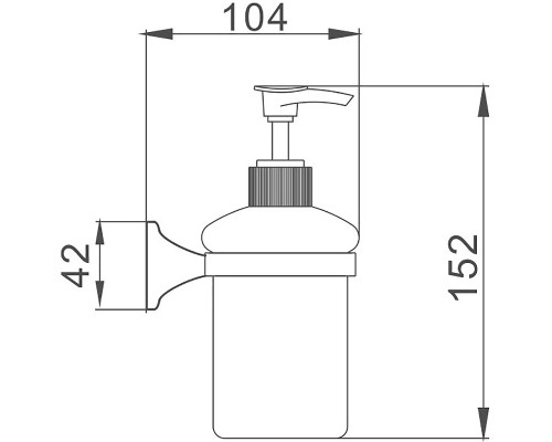 Дозатор для жидкого мыла Haiba HB8527 Хром