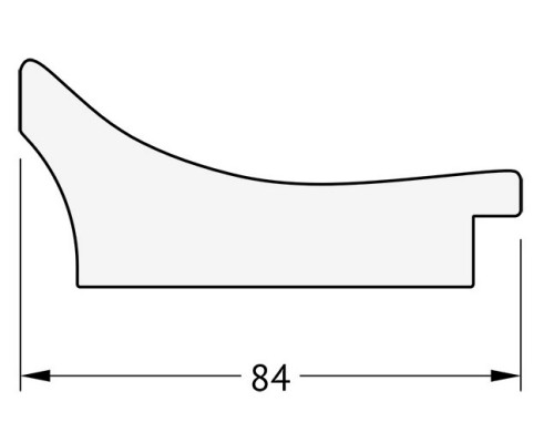 Зеркало Evoform Exclusive 116х56 BY 1249 с фацетом в багетной раме - Фреска 84 мм