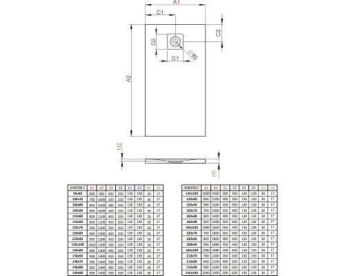 Душевой поддон Radaway Kyntos 110x90