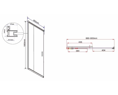 Душевой уголок Vincea Garda 110х90 VSS-1G9011CH профиль Хром стекло шиншилла