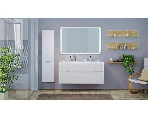 Зеркало Jorno Modul 120 Mоl.02.120/W с подсветкой с сенсорным выключателем Зеркало Jorno Modul 120 Mоl.02.120/W с подсветкой с сенсорным выключателем