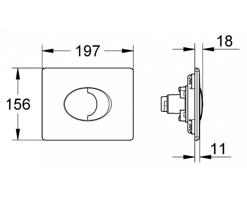 Накладная панель Grohe горизонтальный монтаж