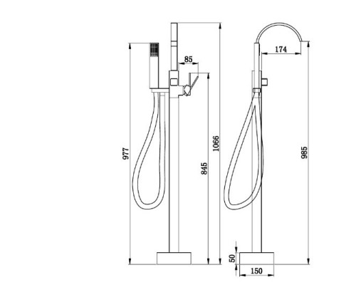 Смеситель для ванны Boch Mann Resia BM7775 Хром