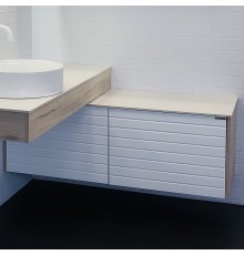 Тумба Comforty Клеон 120 00-00001851 подвесная Белая Дуб дымчатый