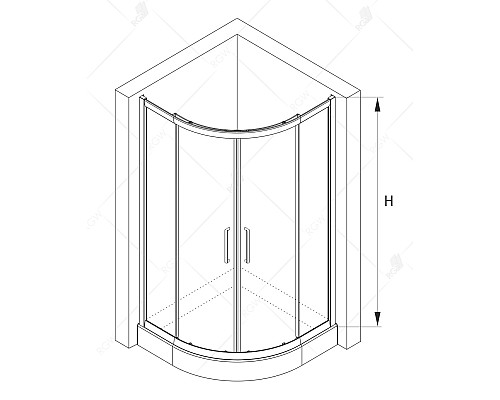 Душевой уголок RGW CL-54B 90х90