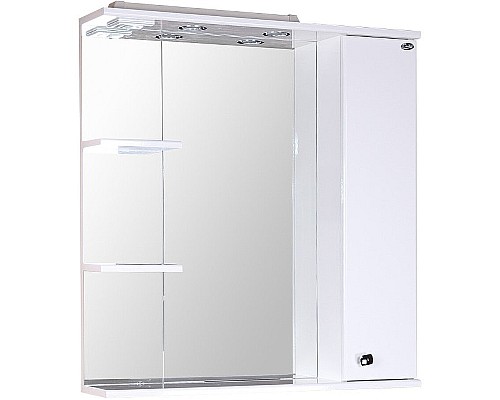 Зеркало со шкафом Onika Эльбрус 80.02 R 208022 с подсветкой Белое