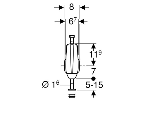Система электронного управления смывом писсуара GEBERIT 115.806.46.1