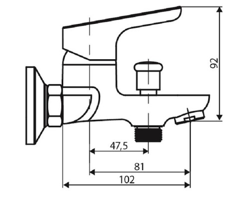Смеситель для ванны Dorff Norma D1010008 Хром