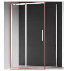 Душевая дверь AQUAme 120 профиль Хром стекло прозрачное