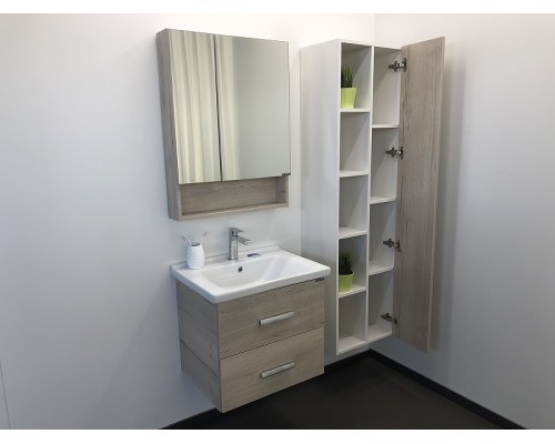 Зеркальный шкаф Comforty Парма 60 Дуб дымчатый
