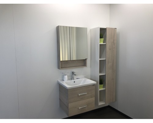 Зеркальный шкаф Comforty Парма 60 Дуб дымчатый