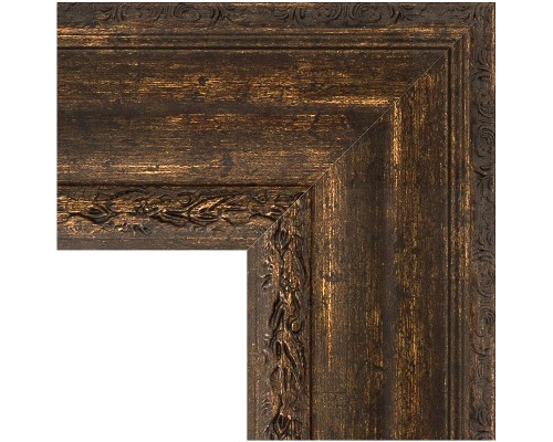 Зеркало Evoform Exclusive-G 164х82 BY 4301 с гравировкой в багетной раме - Состаренное дерево с орнаментом 120 мм