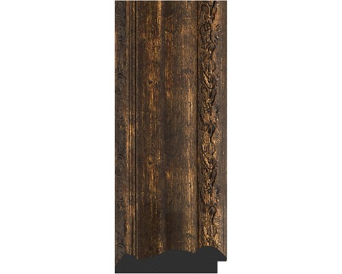 Зеркало Evoform Exclusive-G 164х82 BY 4301 с гравировкой в багетной раме - Состаренное дерево с орнаментом 120 мм