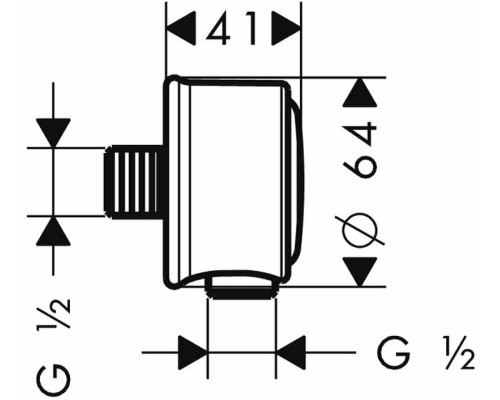 Шланговое подключение Axor Montreux 16884000 Хром