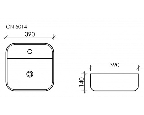 Чаша накладная Ceramica Nova Element 390x390 CN5014