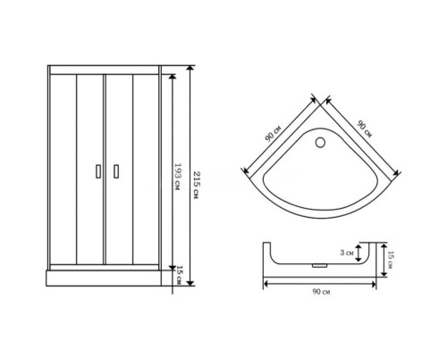 Душевая кабина Cerutti SPA Viva 90х90 91B без гидромассажа