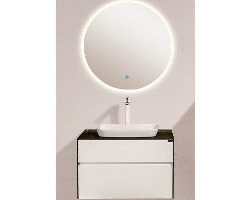 Комплект мебели для ванной Black&White Universe U907.800-1 80 907U800-1 подвесной White matt Lauren gold