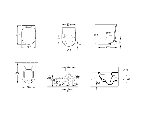 Крышка-биде Villeroy&Boch ViClean-L V02EL401 Альпийский белый с Микролифтом