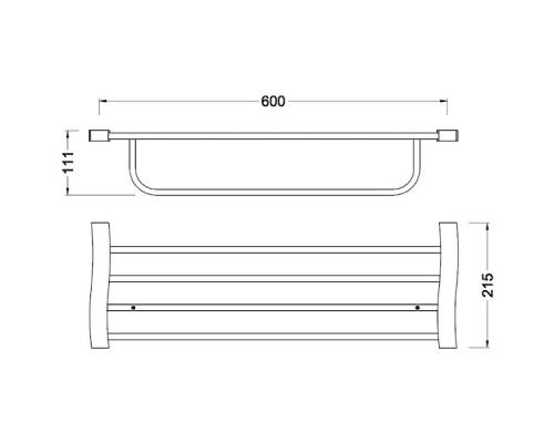 Полка для полотенец Schein Swing 3210B Хром