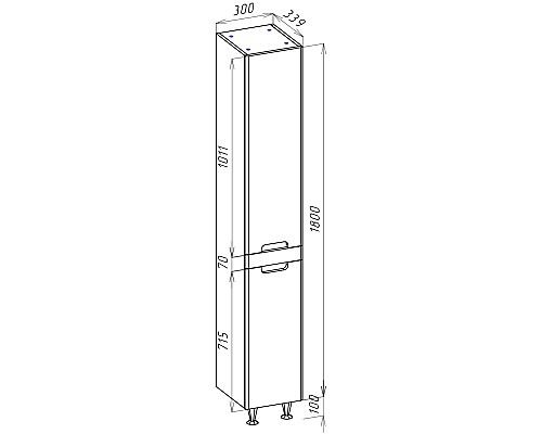 Шкаф пенал Bellezza Грейс 30 L 4620802662013 Белый