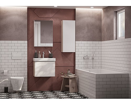 Зеркальный шкаф Aquaton Асти 55 1A263302AX010 Белый