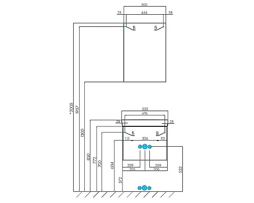 Зеркальный шкаф Aquaton Асти 55 1A263302AX010 Белый