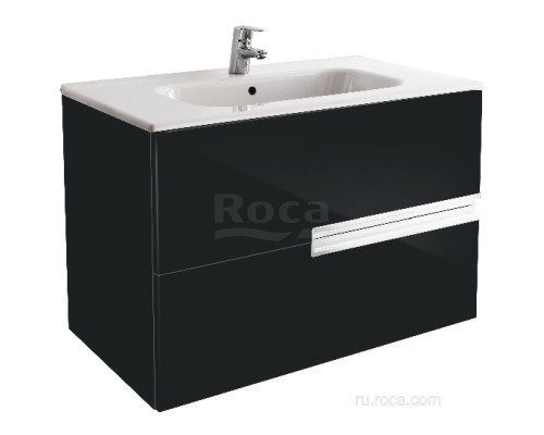 Тумба под раковину Roca Victoria Nord Black Edition 80 ZRU9000097 2 ящика