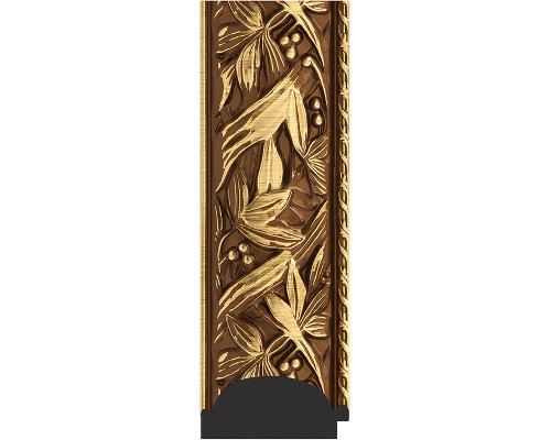 Зеркало Evoform Exclusive Floor 203х84 BY 6124 с фацетом в багетной раме - Византия золото 99 мм