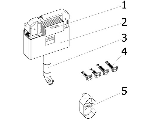 Смывной бачок Viega Prevista Dry 8502 771904 без клавиши смыва