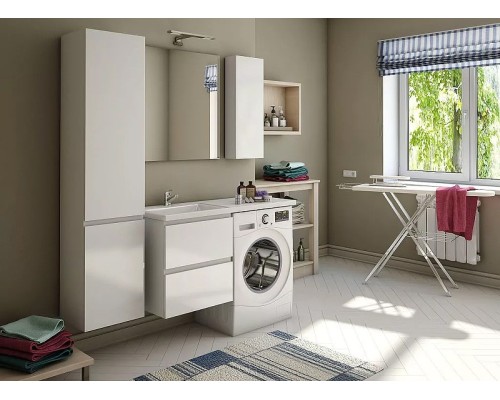 Тумба с раковиной Эстет Dallas Luxe 105 L ФР-00009671 подвесная Белая