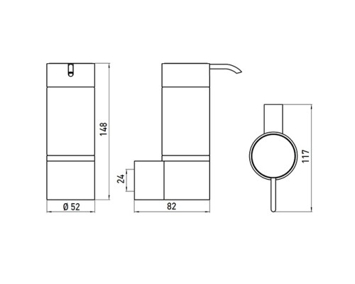 Дозатор для жидкого мыла Emco System2 3521 001 00 Хром