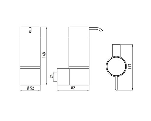Дозатор для жидкого мыла Emco System2 3521 001 00 Хром