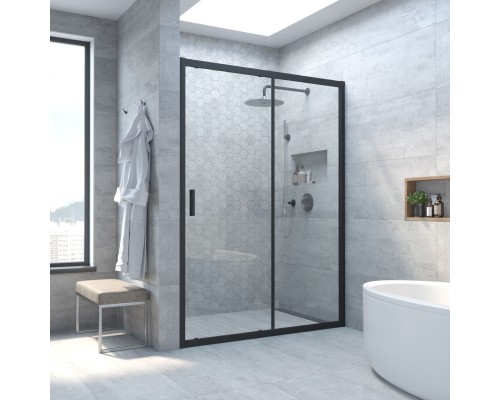 Дверь в душевой проем ZP NOVO 115 02М 01 стекло прозрачное