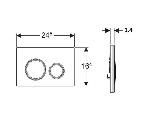 Клавиша смыва Geberit Sigma 21 Черная