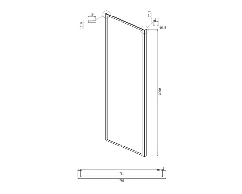 Душевой уголок Ambassador Elysium 100x80 111021104KX-80KX профиль Хром стекло прозрачное