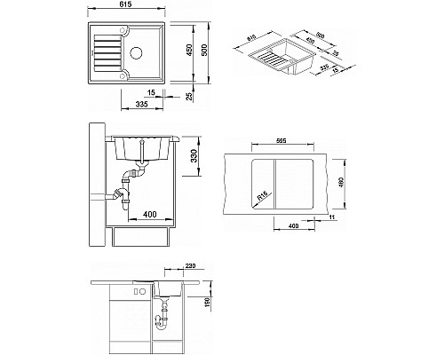 Кухонная мойка Blanco Zia 40 S 526006 Черная