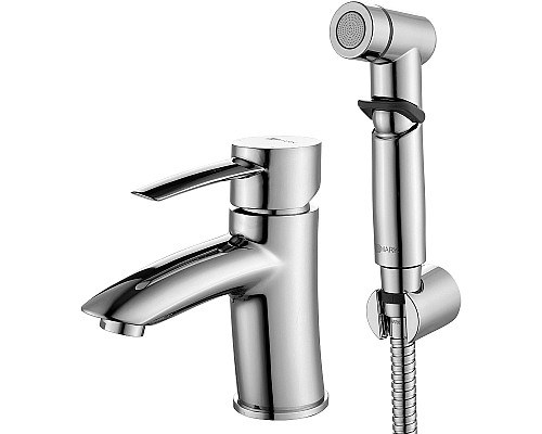 Смеситель для раковины Lemark Atlantiss LM3216C с гигиеническим душем Хром