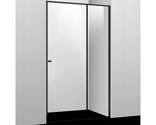 Душевая дверь WasserKRAFT Dill 110 61S13 профиль Черный матовый стекло прозрачное