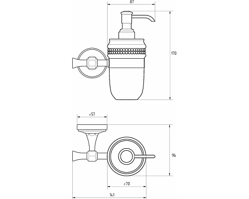Дозатор для жидкого мыла Migliore Dubai 31125 Белый Хром