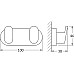 Двойной крючок Artwelle Schwarz 7725 Черный матовый